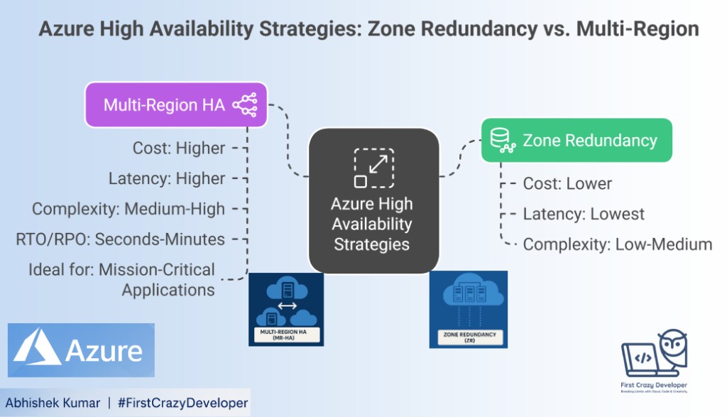 Azure Zone Redundancy vs. Multi-Region High&nbsp;Availability